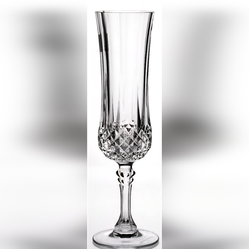 *Cristal D’Arques-Durand Longchamp Fluted Champagne Glasses Set of 6